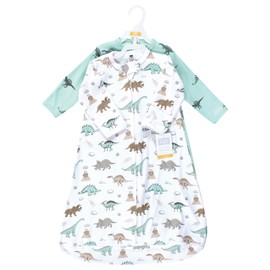 Hudson Baby Unisex Baby Cotton Wearable Sleeping Bag, Sack, Blanket, Dino Blast Long Sleeve, 18-24 Months