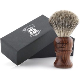 Haryali London Rasierpinsel - nachaltige Rasierpinsel aus Holz - Rasierpinsel Dachshaar echt - Premium Dachshaar Pinsel für Rasierhobel Rasur - Ein perfektes Rasierpinsel passend zu Ihrem Rasierhobel