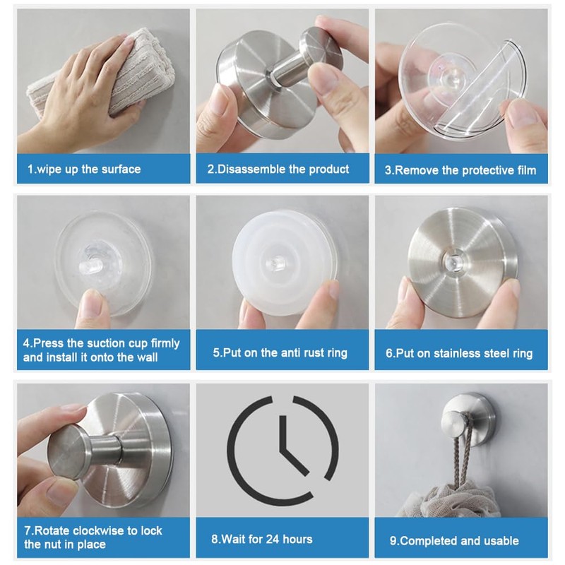 Suction Cup Wreath Hanger，Suction Cup Hooks Hanging 15 Lbs，Waterproof Suction