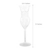 2Pcs Body Shaped Cocktail Glass Set, 6.09oz Clear Hand Blown