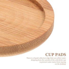 Cabilock 6 Piezas Posavasos De Bamb Almohadillas para Vasos De Agua Posavasos Sin Taza Tapetes para Bebidas Estera De Cafe Posavasos De Mesa Mantel...