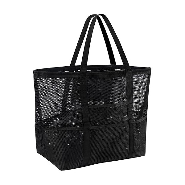 Mesh Beach Bag Tote Bag for Women, Foldable Swim Large