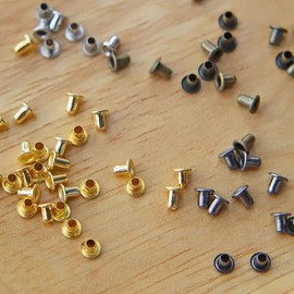 1.5mm (Inner Diameter) Super Tiny Eyelet, in 4 Colors, for BJD Doll Clothes and Shoes Making, Mini Craft Supply, 20 PCS (Bronze)