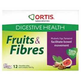 Ortis Ortisan Natural Laxative Fruit and Fibre Cubes - NEW FLAVOUR - RHUBARB/TAMARIND/FIG (12)