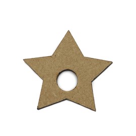 Cuentas Estrella Madera Makrama 4cm 20pz