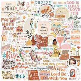 150PCS Bible Verse Aesthetics Stickers,Holographic Inspirational Christian Stickers,Faith Vinyl Waterproof Decals for Water Bottles Laptop Journaling