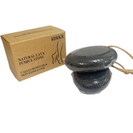 RDRKR Natural Pumice Stone for Feet Pedicure Skin Callus Remover Foot Scrub Exfoliator(Black Oval 2 Pc)