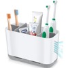Toothbrush and Toothpaste Holder Drainage for Bathroom Countertop with Adjustable