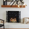 Deco 79 Metal Scroll Foldable Mesh Netting 3 Panel Fireplace