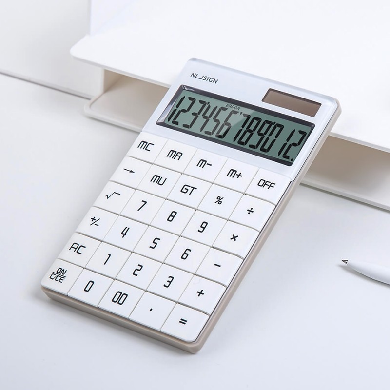 NUSIGN Calculator Widescreen Dual Power Supply School Student Teaching Stationery