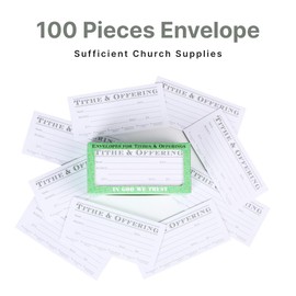 Church Offering Envelopes - Cash Envelopes For Tithes And Offering - Offering Envelope - Pack of 100 - Swanson Christian Products (GREEN, 100, Pack)