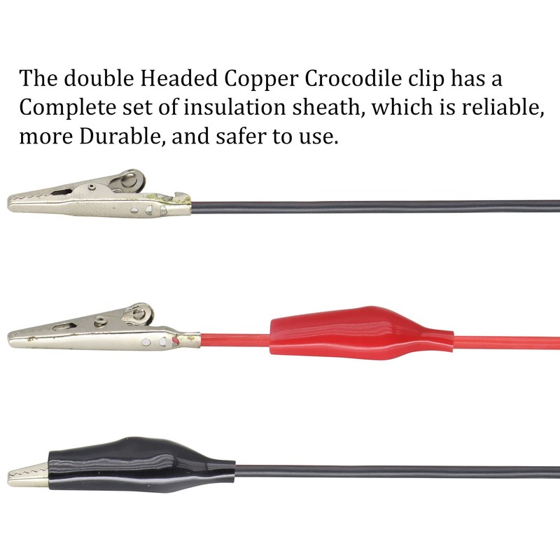 HCFeng DC 5521Plug to Big Clamp Test Cable, 12V DC