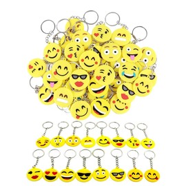30 Pieces Mini Emoji Keychains, Mini Keychains, Emoji Keychains, Emoji Mini Keychains, Kids Party, Novelty Party Package, Kids Toy Gifts