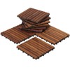 Bare Decor EZ-Floor Interlocking Flooring Tiles in Solid Teak Wood
