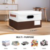 Foldable Fabric Storage Boxes with Lids, Collapsible Versatile Bins Baskets
