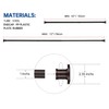 BRIOFOX Industrial Shower Curtain Rod - Never Rust Non-Slip 43-72