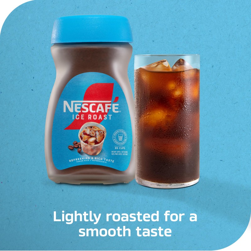 NESCAFÉ Ice Roast, Instant Iced Coffee, 2 Jars (6 Oz