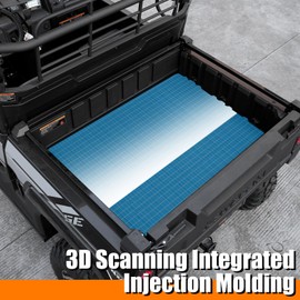 HAKA TOUGH Cargo Bed Mat for Kawasaki Mule Pro MX Accessories 2019-2024, All Weather Protection TPE Rear Cargo Bed Liner for Kawasaki Mule PRO-MX EPS 19-24, Rubber Bed Mat Liner, Replace #99994-1188