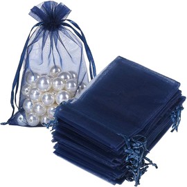 FAVORTALK Mini Gift Bags 50 Pcs Cellophane Party Bags Patterns Sweet Bags Cellophane Treat Bags for Birthday Party Wedding Baby Shower 5 x 7cm, Navy Blue