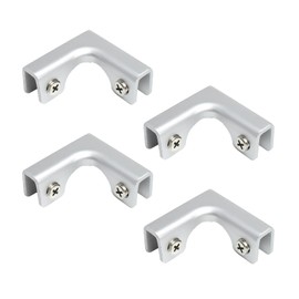 4Pcs Stable L-Shaped Glass Clamp Strong Durable Alloy Corner Braces Glass Support Fixing Shelves Glass Fixing Clip Holder for Aquarium Fish Tank