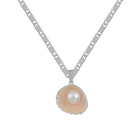 Evry Jewels Meribella Necklace – Reversible Shell Charm Necklace – Beachy Vibes Jewelry for Women – Perfect for Summer:_Pink_Gold