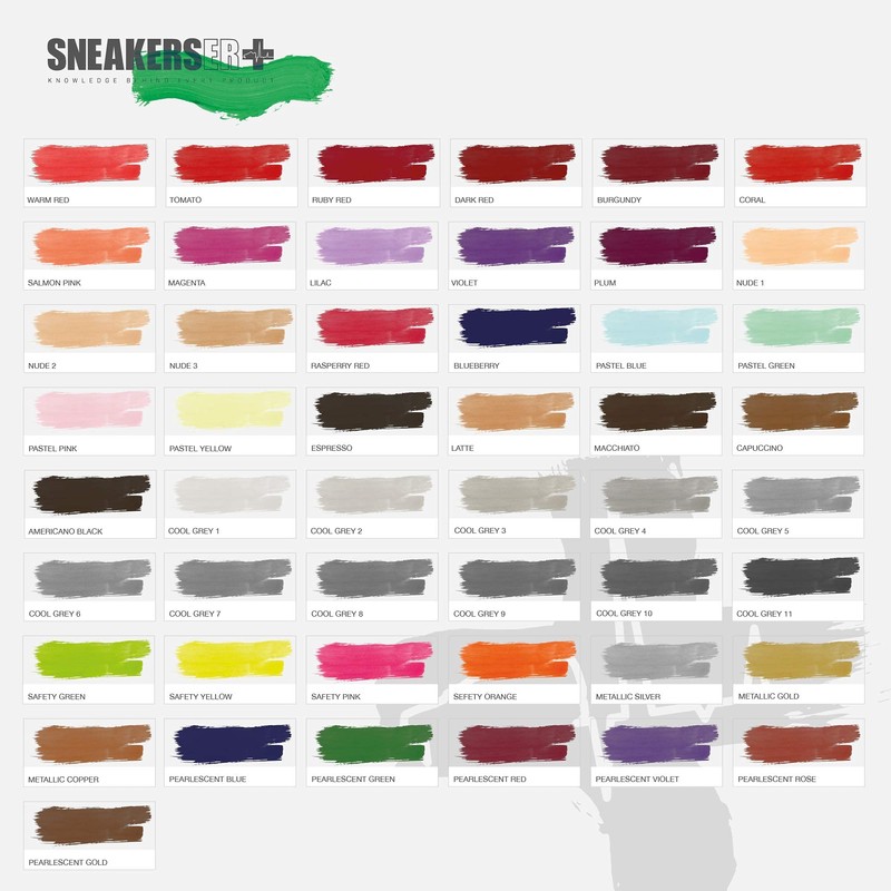 SNEAKERSER Premium Leather Flexible Sneaker Paint, Pearlescent Silver, 30ml