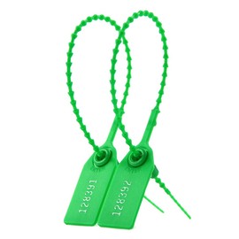 Plastic Security Seals Anti- Tamper Tags Numbered Zip Ties for Fire Extinguisher Pull Tite Safety Tags Disposable Self Locking Security Tags for Extinguisher (100pcs, Green)