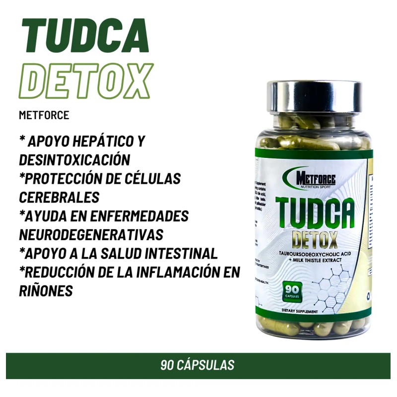 Tudca Desintoxicante Metforce 90 Cápsulas Wellness
