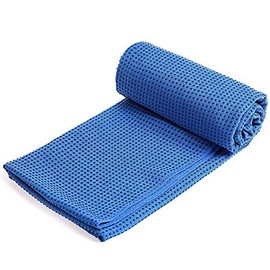 Yoga Towel Nonslip Mat-Sized Soft Absorbent Microfiber Foldable Washable for Hot Yoga Pilates Gym Class Office Picnic Camping with Storage Bag