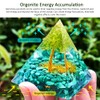 Tyuodna Orgonite Pyramid Crystal Energy Tower, Handmade Chakra Healing Crystals
