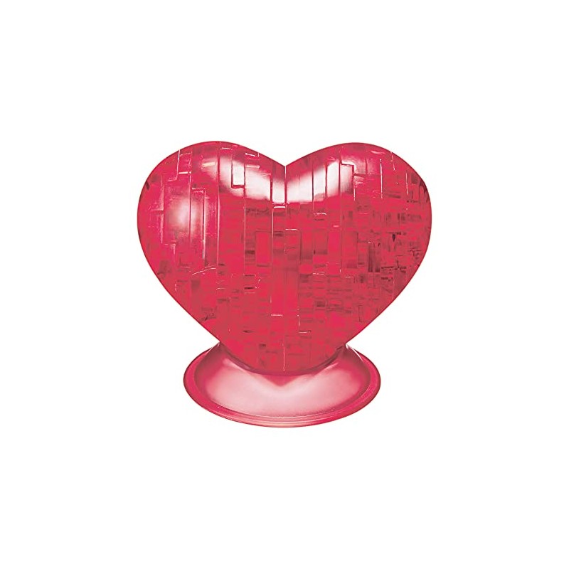 Crystal Puzzle | 3D Herz Rot | Transparentes Design |
