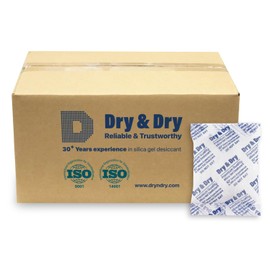 Dry & Dry Dry & Dry 50 Gram [200 Packets] Silica Gel Packets Desiccants, Silica Packets - Rechargeable Silica Gel Packs, Desiccants Packets, Silica Gel