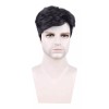 Creamily Peluca Corta Recta Natural Pelo Sintético Negro