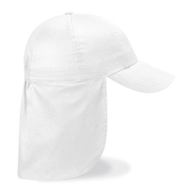 CHILDRENS LEGIONNAIRE HAT CAP 100% COTTON - 9 COLOURS (WHITE)