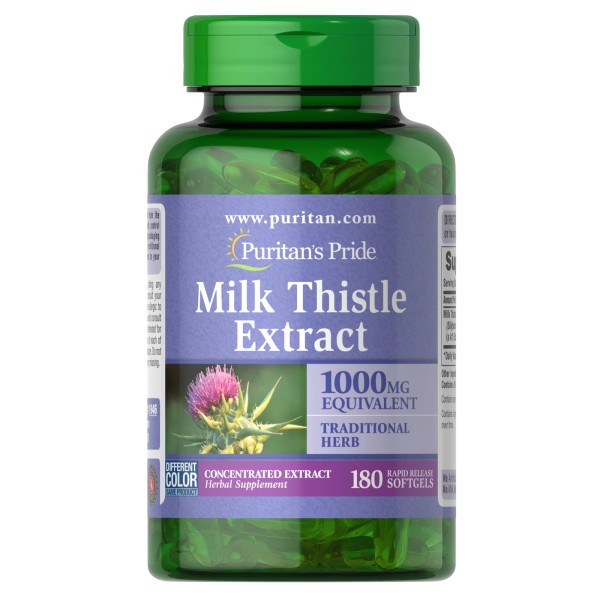 Puritan's Pride Milk Thistle 4:1 Extract 1000 mg (Silymarin) -