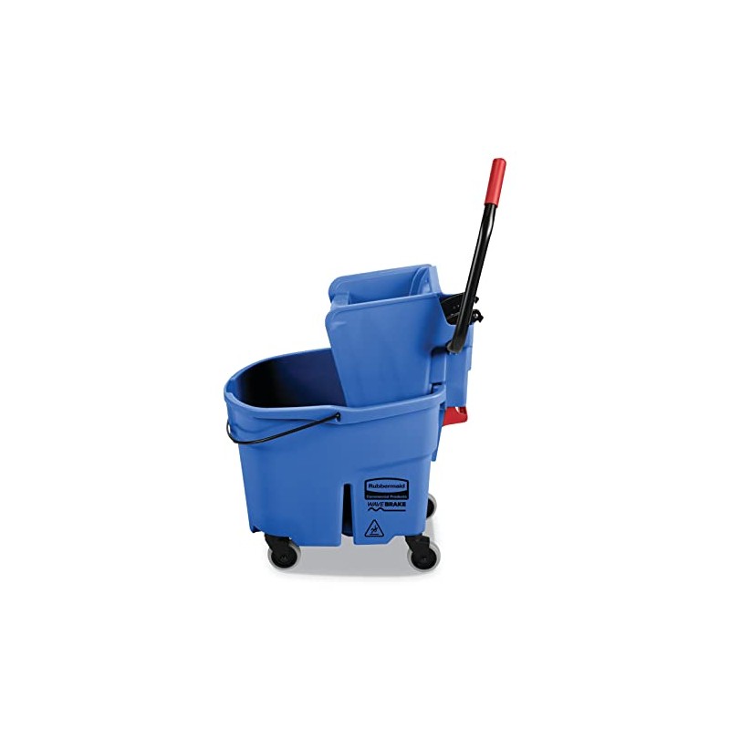 Rubbermaid FG758888BLUE WaveBrake 2.0 Bucket/Wringer Combos, Side-Press, 35 qt, Plastic,