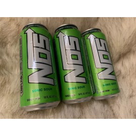 RARE 3 Cans of NOS Nitrous Infused Sonic Sour Energy Drink (16 Oz)