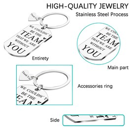 Boss Day Gifts for Men Women Coworker Keychain Appreciation Gift for Employee Bulk Leader Mentor Colleague Birthday PM Supervisor Manager Friends Going Away Thank You Retirement (Silver)