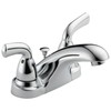 Delta Foundations Centerset Chrome Bathroom Faucet, 4 Inch 3 Hole
