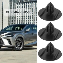 LT Easiyl 50pcs Bonnet Insulation Bumper Trim Clips Compatible with Toyota Lexus OE 90467-09050 23.8x14.5x9mm Hood Insulation Black 50pcs
