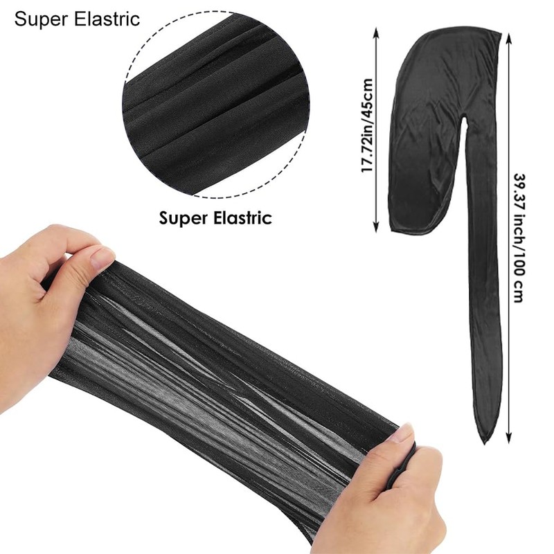 Silky Durag, Silk Du Rags for Men and Women, Pack