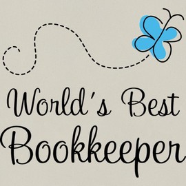 CafePress Bookkeeper (Worlds Best) Canvas Tote Top Zipper Closure