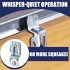 Top-Hung Sliding Door Hardware Wardrobe Roller Kit,Includes 4 Roller Wheels