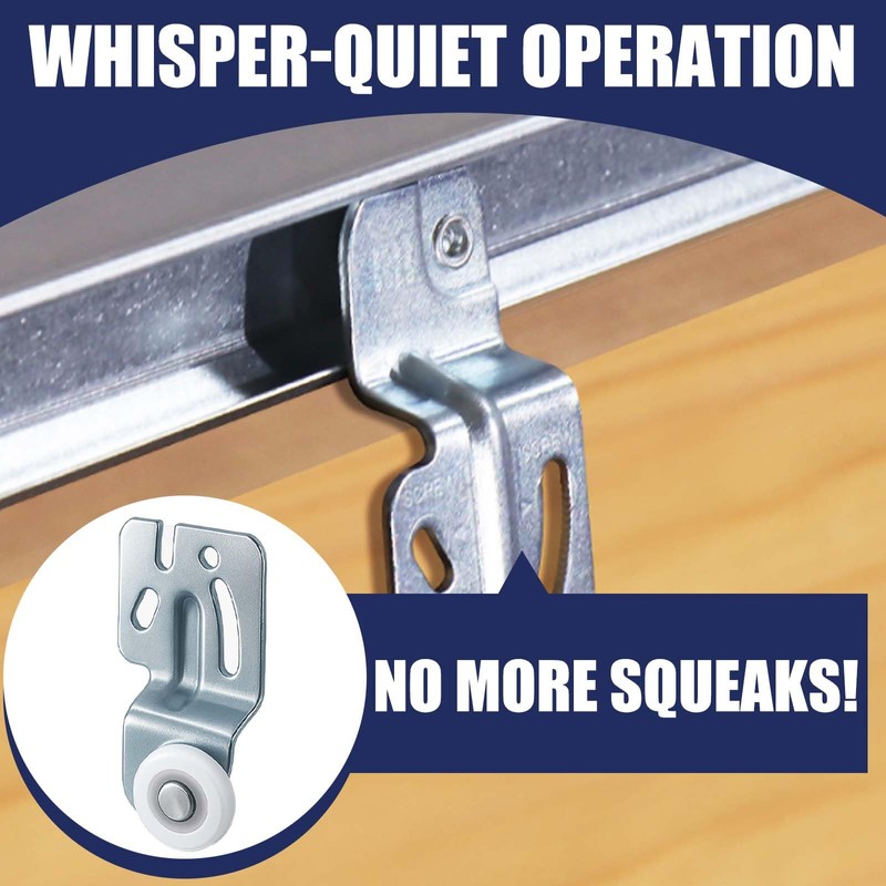 Top-Hung Sliding Door Hardware Wardrobe Roller Kit,Includes 4 Roller Wheels