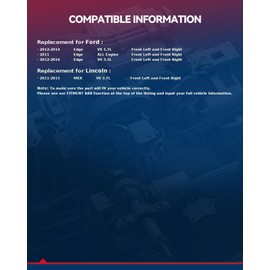 KAX Front Struts Coil Spring Shock Absorber Assembly for Ford Edge 2011-2014, Heavy Duty Load Bearing 5000lbs, OE Replacement