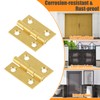 10PCS Mini Solid Brass Hinge Jewelry Box Cabinet Drawer Butt