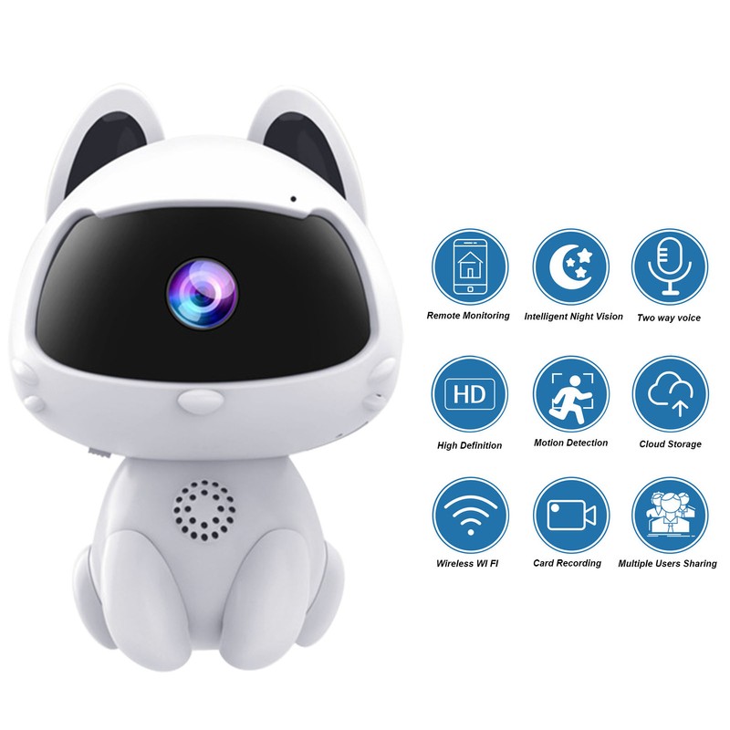 Wireless Security Camera Motion Detection Two Way Voice Robot Pet