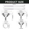 3pcs Small Stainless Steel Funnel Set, Durable Funnels for Kitchen