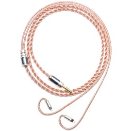 FSIjiangyi 0.78mm 2 Pin Cable 4.4mm OFC Copper Braid Earphone Cable 2Pin IEM Cable for EM2 EM1 King 2 KXXS S8 Aria RE2000 LCDi4 Legend X VE2 VE6 A12t N8t Replacement Cable (3.5mm Plug)