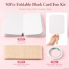 LJLGSZY 50 Set DIY Blank Wedding Fans Kit with Cardstock